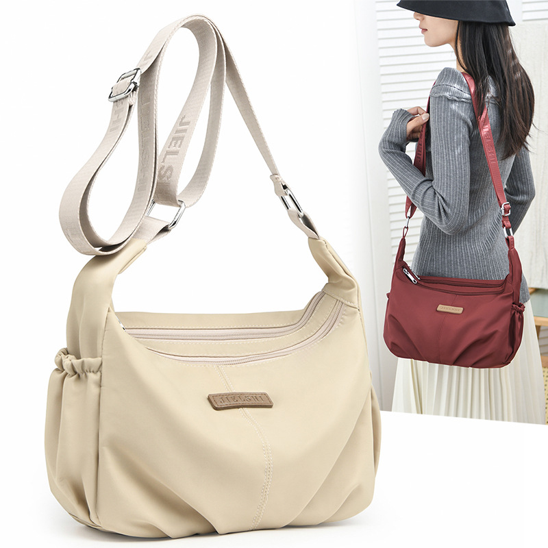 Wholesale Large-Capacity Women's Shoulder Bag, Casual Shopping Cross-Body Backpack, Lightweight Water-Repellent Nylon Bag, Versatile Women's Trendy Ba