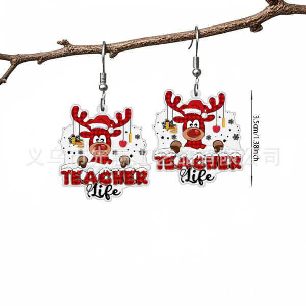 Wholesale Christmas Santa Claus Acrylic Earrings