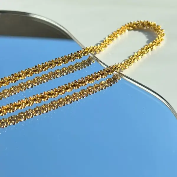 Wholesale Jewelry Simple Style Solid Color 304 Stainless Steel 18K Gold Plated Inlay Stainless Steel Necklaces