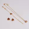 Wholesale Jewelry Elegant Cute Ladybugs 304 Stainless Steel Cable Chain Jewelry Set
