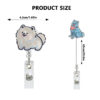 Wholesale Cute puppy animal series acrylic easy-pull buckle, retractable and rotatable doctor and nurse ID card buckle.
