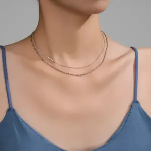 Rice Bead Chain S Chain (Steel Color)