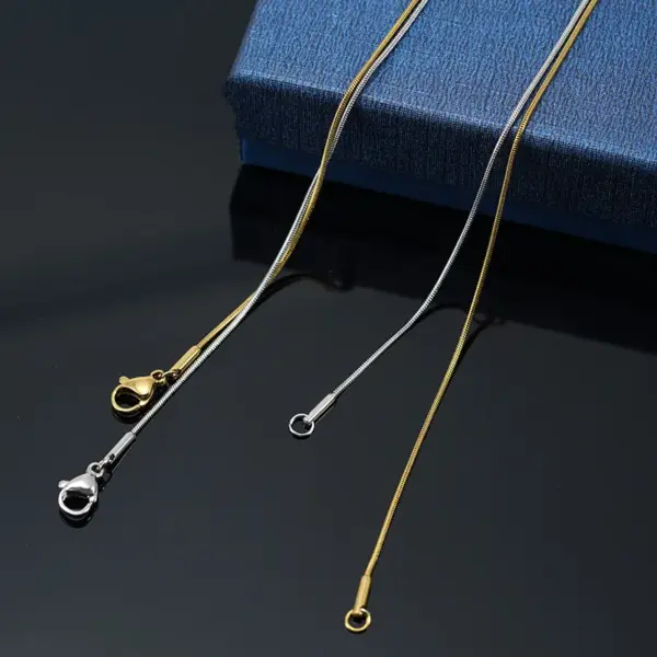 Wholesale Jewelry Simple Style Geometric 304 Stainless Steel 18K Gold Plated Plating Chain Stainless Steel Necklaces