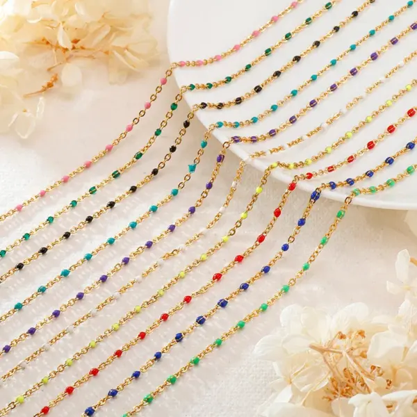 PVD Coated 18K Gold Plated Geometric Titanium Steel Fashion Waterproof Non Tarnish Titanium Steel Necklace