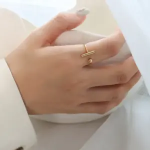 Wholesale PVD Coated Real Gold Plated 18K Gold Geometric 304 Stainless Steel Fashion Waterproof Non Tarnish
