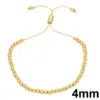 Wholesale Basic Fashion Simple Style Round Copper Beaded Plating 18k Gold Plated Bracelets
