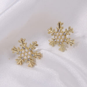 15. Pearl snowflake earrings
