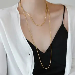 Wholesale Simple Style U Shape Titanium Steel Necklace 1 Piece