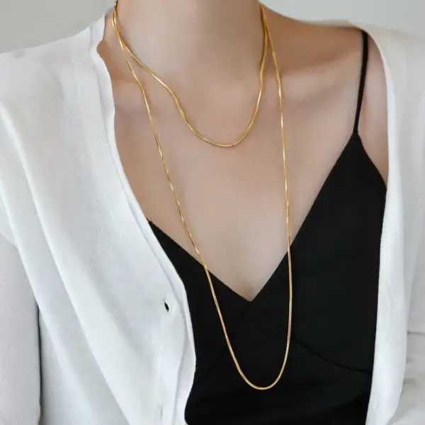 Wholesale Simple Style U Shape Titanium Steel Necklace 1 Piece