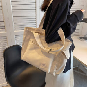 Wholesale Shoulder Bag for Women, Large Capacity, Versatile Canvas Bag, Student Simple Handbag, Casual Crossbody Bag, Tutoring Bag, Mommy Bag