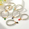 Wholesale Vacuum Electroplating (In Furnace) Plated 18K Real Gold Oval 304 Stainless Steel Freshwater Pearl Inlaid Bracelet
