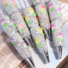 Wholesale New Colorful Tulip Flower Diamond Pen Full of Diamonds Loose Beads Beaded Pen DIY Bead Ballpoint Pen Jewelry Accessories