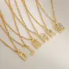 Wholesale Jewelry Basic Retro Classic Style Letter 304 Stainless Steel Copper Pendant Necklace