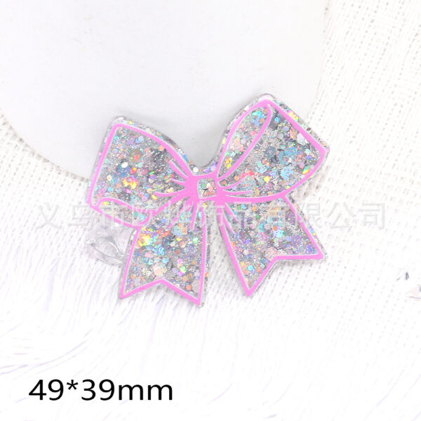 Wholesale Cross-border new loose powder cartoon bow bag accessories acrylic cute DIY patch accessories