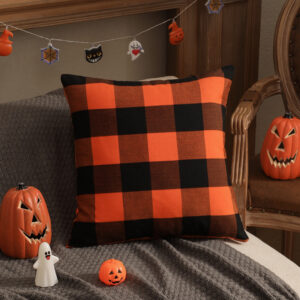 Orange and black large grid / 45*45cm (excluding core)