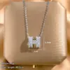 Wholesale Fashionable Minimalist Titanium Steel Necklace Women's Zirconia Clavicle Chain Elegant Luxury Jewelry Daily Wear Accessory