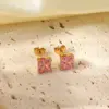 Wholesale PVD Coated Real Gold Plated 304 Stainless Steel Fashion Waterproof Non Tarnish 304 Stainless Steel Earrings
