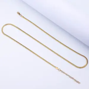 2mm Gold Blade Chain / 55 5cm Extension Chain