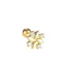 Wholesale 1 Piece Elegant Classic Style Geometric Bee Plating 304 Stainless Steel Artificial Pearls Zircon Drop Earrings Ear Studs