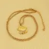 Wholesale PVD Coated 18K Gold Plated Shell 304 Stainless Steel Vacation Waterproof Non Tarnish 304 Stainless Steel Pendant Necklace
