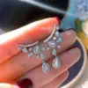 Wholesale Fashion Pear Shaped Inlaid Zircon Copper Earrings Wholesale