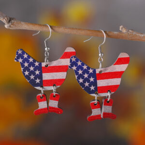 American flag hen