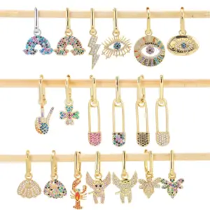 Wholesale Fashion Geometric Plating Copper Copper Earrings