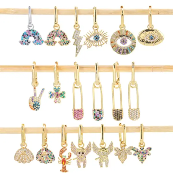 Wholesale Fashion Geometric Plating Copper Copper Earrings