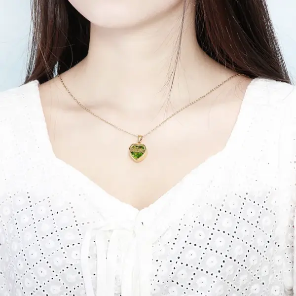 304 Stainless Steel Letter PVD Coated Birthstone 18K Real Gold Plated Fashion MAMA Waterproof Non Tarnish Plating Inlay Cable Chain Pendant Necklace