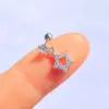 Wholesale Stainless Steel Zircon Star Waterproof Non Tarnish Surgical Steel Elegant Ear Studs For Women'S