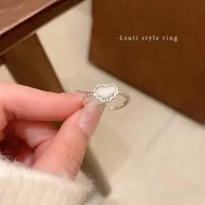 J956 Silver B~ Lace Love Heart Ring