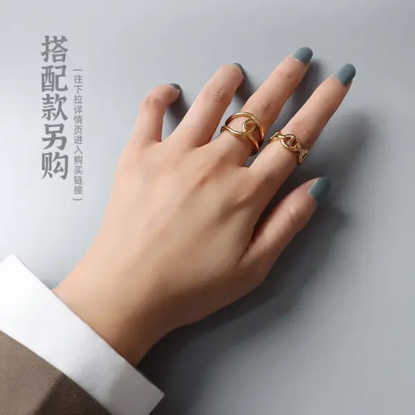 Wholesale PVD Coated Real Gold Plated 18K Gold Geometric 304 Stainless Steel Fashion Waterproof Non Tarnish