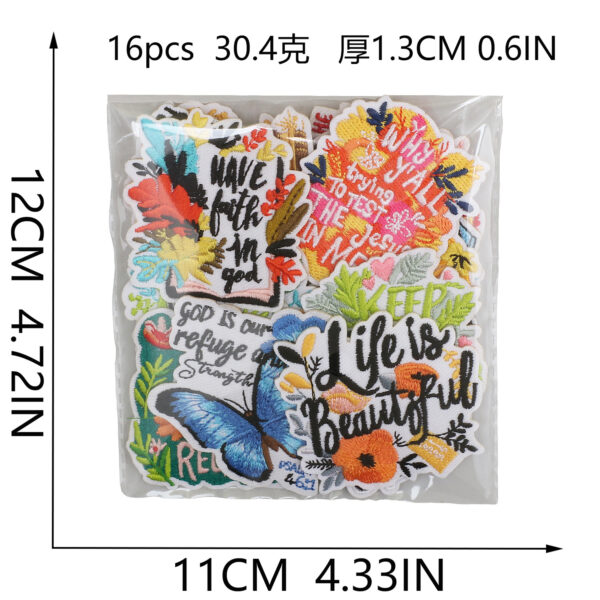 Wholesale Yirusu's Inspirational Embroidery Cloth Sticker Blessing You Singer Patch Decoration Motivational Chapter Letter Embroidery Label Ironing