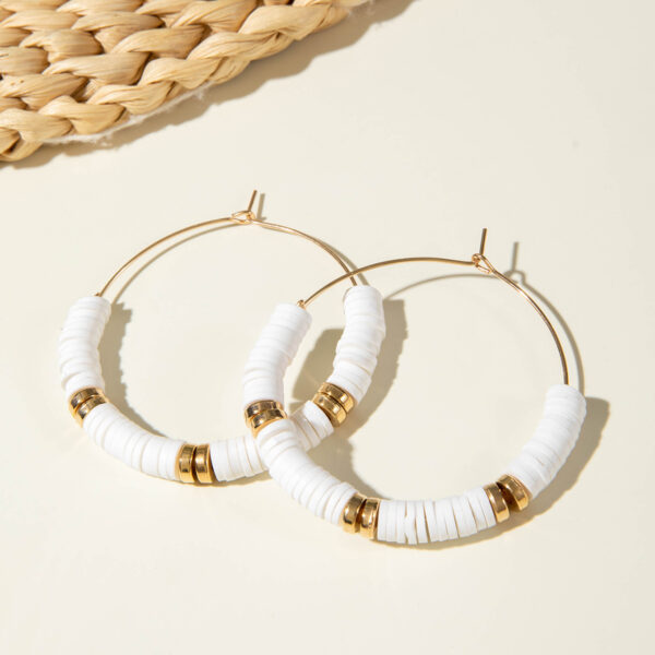 Wholesale European and American Cross-Border Fashion Stylish Dopamine Soft Pottery Earrings Fresh and Sweet Colorfulful Earrings for Women