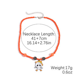 N2507-7 orange rice beads