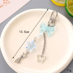 K4869 transparent bow (blue) / Small pendant