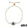 Brass Inlaid Zircon Artificial Gemstones Copper Bracelets
