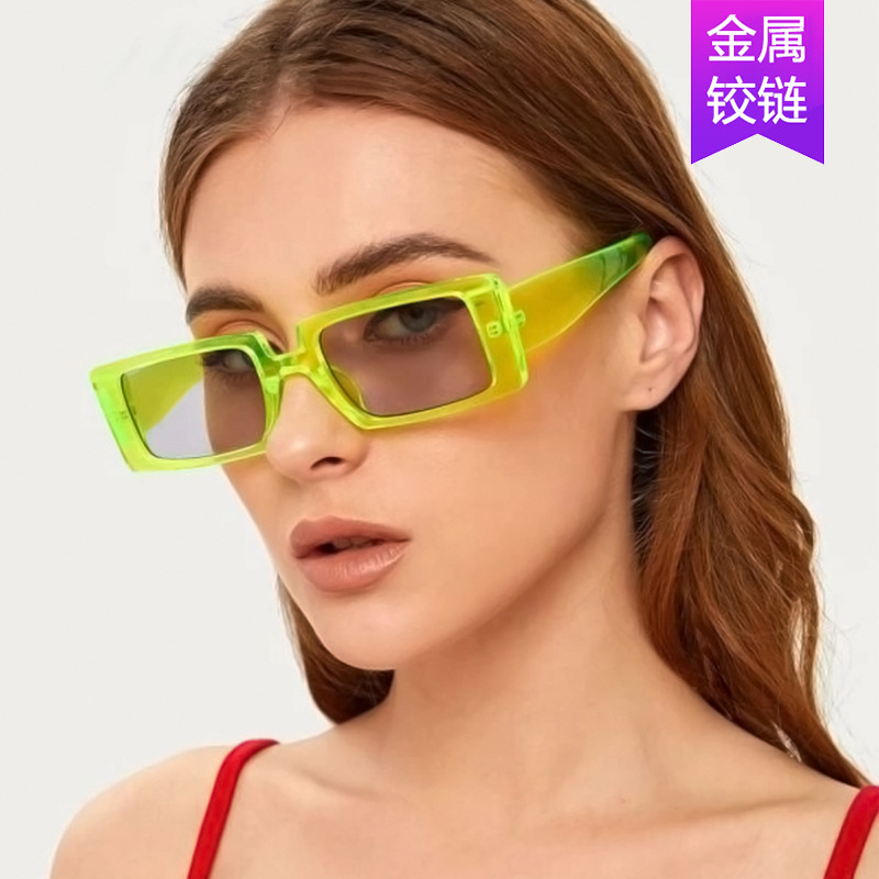 Wholesale Cross-border European and American square sunglasses simple 2023 new fashion women's fashion personalized sunglasses Street Photo Sunglasses