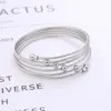 Wholesale Solid Color Twist Titanium Steel Casual Exaggerated Bangle