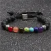 Hip-Hop Vintage Style Constellation Volcanic Rock Rope No Inlaid Bracelets In Bulk