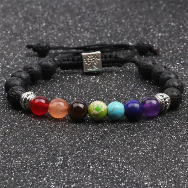 Hip-Hop Vintage Style Constellation Volcanic Rock Rope No Inlaid Bracelets In Bulk