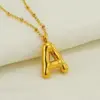 PVD Coated 18K Gold Plated Letter Stainless Steel Simple Style Commute Waterproof Non Tarnish Stainless Steel Titanium Steel Pendant Necklace