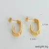 Wholesale 304 Stainless Steel Geometric PVD Coated 18K Gold Plated 18K Gold Simple Style Waterproof Non Tarnish Plating Rose Gold Gold Silver Ear Studs