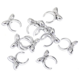 Headband bead hat-silver / 26x27mm