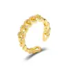 Wholesale Copper Plating Geometric Artificial Gemstones Copper Rings