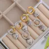 Wholesale 304 Stainless Steel Heart Shape PVD Coated 18K Real Gold Plated Sweet Waterproof Non Tarnish Plating Drop Earrings