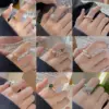 Wholesale Jewelry Elegant Classic Style Pearl Butterfly Nail Copper Zircon 18K Gold Plated K Gold Plated Inlay Open Rings