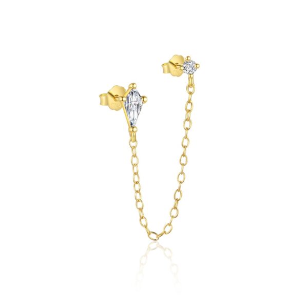 Wholesale Geometric Water Drop Zircon Earrings