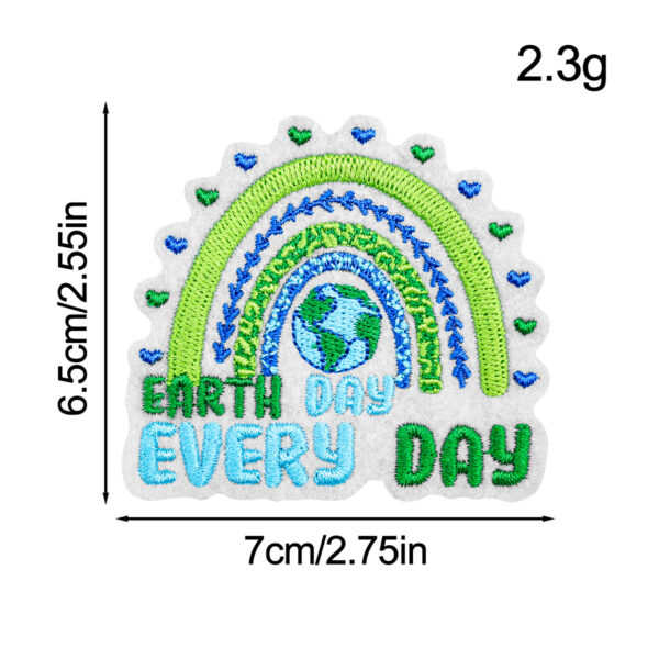 Wholesale Earth Environmental Protection Green Embroidered Cloth Patch