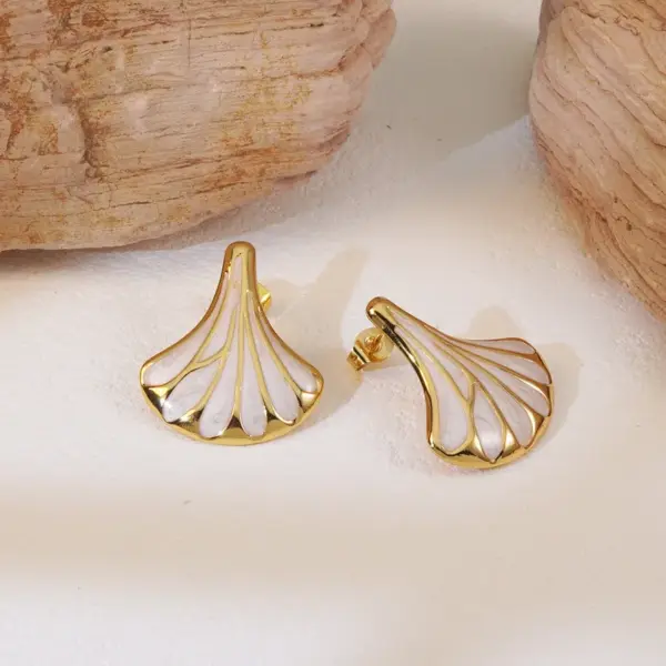 Wholesale 304 Stainless Steel Plastic Geometric Electroplating Acrylic Imitation Gold Vintage Style Luxurious French Style Inlay Ear Studs